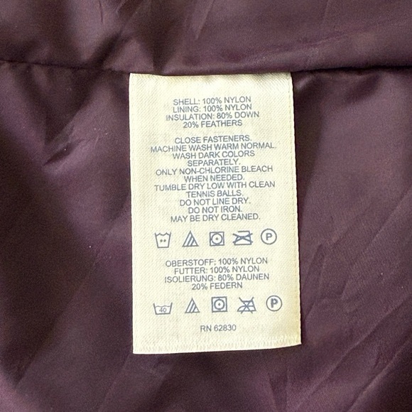 Land’s End Purple Down Filled Quilted Puffer Vest - Picture 13 of 13